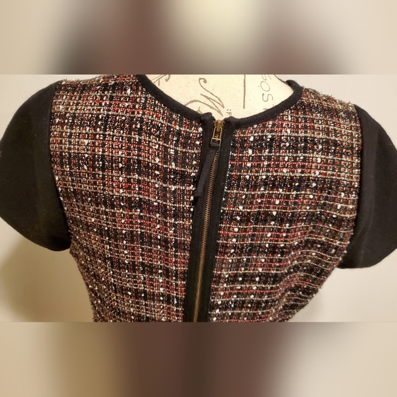 Banana Republic Brown  Black and Tan Sheath Mini Dress,Size 10. - Picture 6 of 13